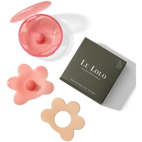 Colored Nipple Shield & Sticker for Breastfeeding | Latch Issues, Tongue Tie, Nipple Pain, Flat or Inverted Nipples