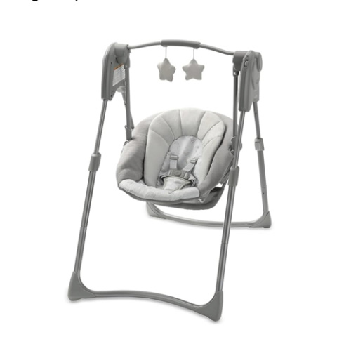 Graco Slim Spaces Compact Baby Swing, Reign