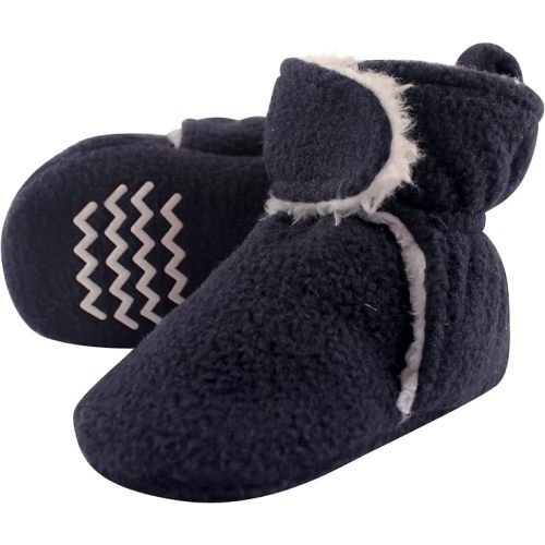 Hudson Baby Unisex Baby Cozy Fleece and Faux Sherpa Booties
