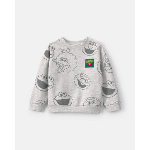 Toddler 'Sesame Street' Fleece Pullover Sweatshirt - Grey | Carter's