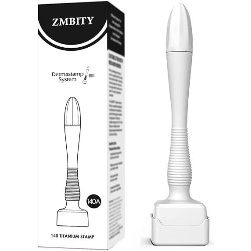 Titanium Microneedles Derma Stamp - Derma Roller Alternative -Microneedle Micro Needle Skin Care Tool - Microneedling Stamp for Men and Women (0.25mm)