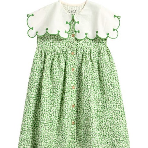 Kids' Frill Collar Floral Print Dress, 2-3Y
