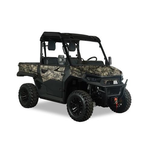 Axis X550 CAMO, 540cc, Dual full color 10-in screens with Apple carplay/bluetooth, Front and Rear cameras, Tilting cargo bed