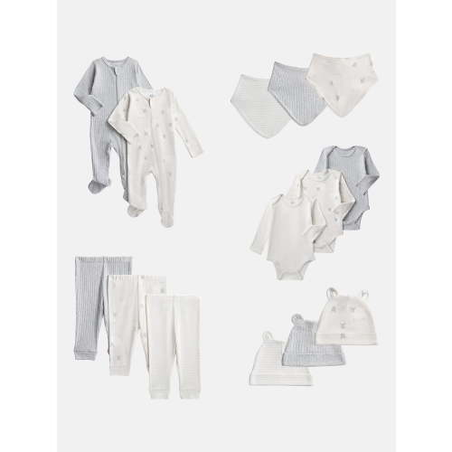 Wonder Nation Baby Gender Neutral Layette Gift Set, 14-Piece, Sizes Newborn-9 Months