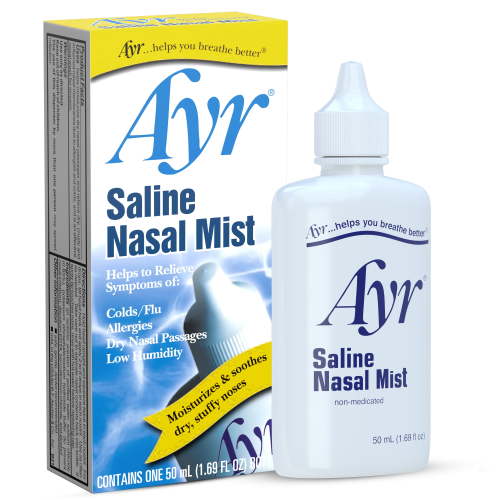 Ayr Saline Nasal Mist, for Daily Saline Nasal Care, 50mL HSA/FSA Eligible