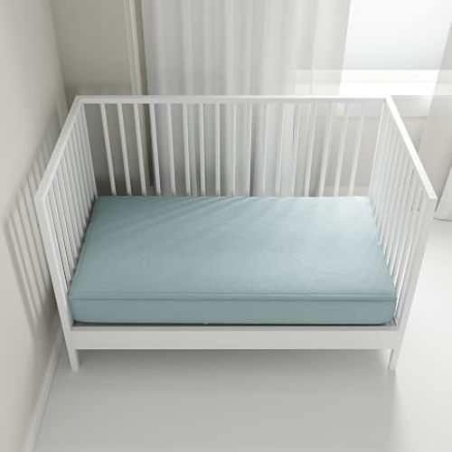 QuickZip Easy Change Crib Sheet with Wraparound Total Security Base, Gray Dot