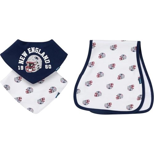 New England Patriots Bandana Bibs and Burp Cloth Set