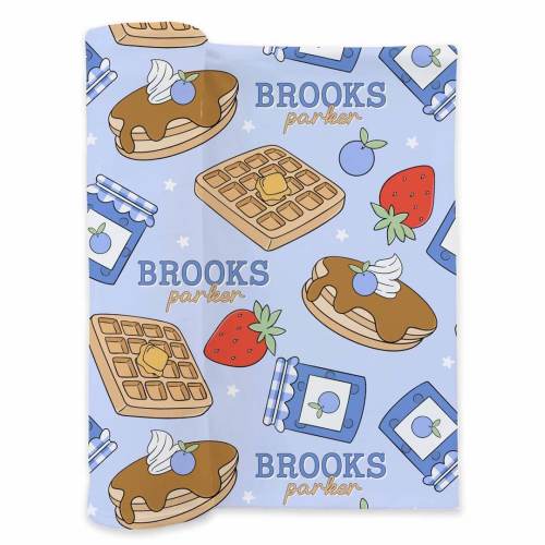 Sweet Stacks Personalized Swaddle Blanket | Blue