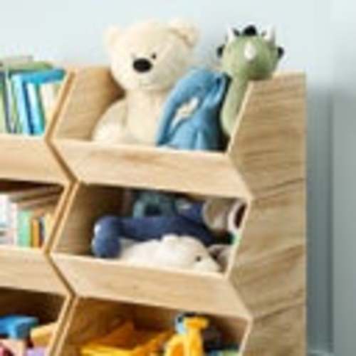 Large Wooden Stacking Bin | The Container Store