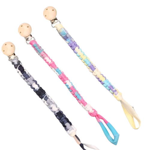 XIRQI 3Pcs Pacifier Clip,Easy to Carry Pacifier Holder,Stylish Pacifier Clip Baby Pacifier Clip,Color Mixxing2