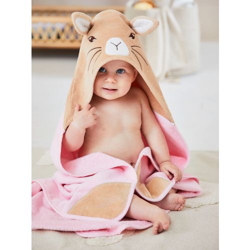 Pink Flopsy Bunny Hooded Towel