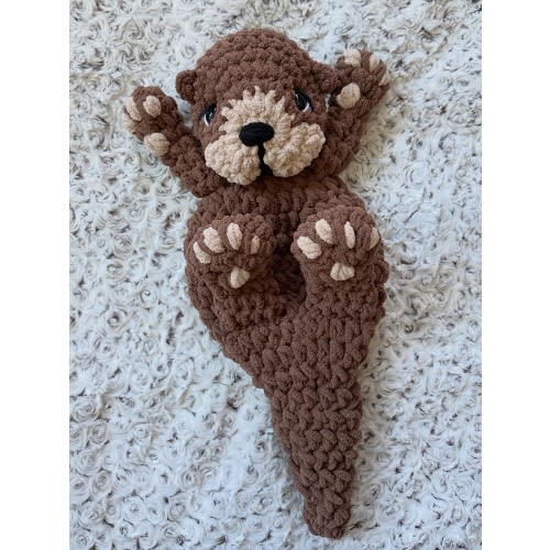 Handmade Crocheted Otter Snuggler