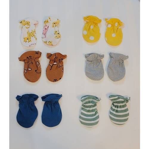 Baby Newborn Mittens No Scratch Stay-On Gloves Gender Neutral Scratch Protection Toddler Baby Gloves Soft Cotton