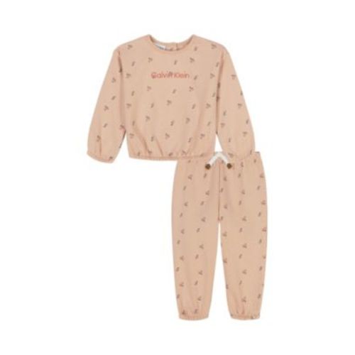 Baby Girls' Printed Long Sleeve Top and Leggings, 2-Piece Set