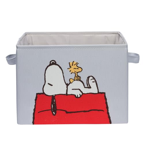 Lambs & Ivy Snoopy Foldable/Collapsible Storage Bin/Basket Organizer w/ Handles