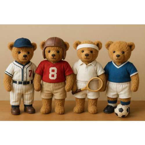 vintage sports teddy bears