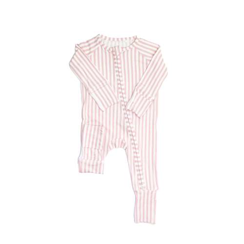 Sleep Romper - French Blue Mini StripeSleep Romper - French Blue Mini