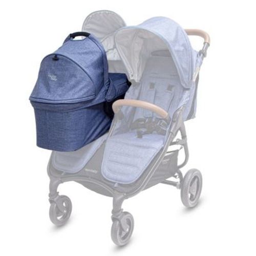 Valco Baby Trend Duo Bassinet Insert, Single Bassinet Compatible with the Trend Duo - Denim
