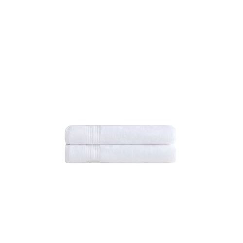 Ozdilek 2-Piece Bath Towels, 30x60 550GSM– 30x60 Inches, 100% Turkish Cotton, Luxury Quick Dry, Extra Large, Fade-Resistant, Eco-Friendly, Spa Towel, Cotton Towel (Bright White)