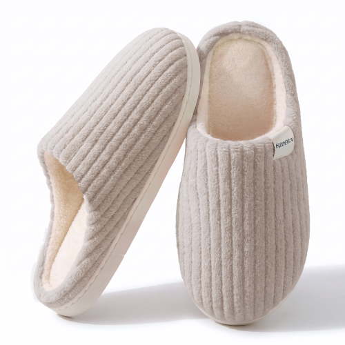 Slippers for Women, Warm Memory Foam Comfy House Slippers with Anti-Skid Rubber Sole for Indoor and Outdoor