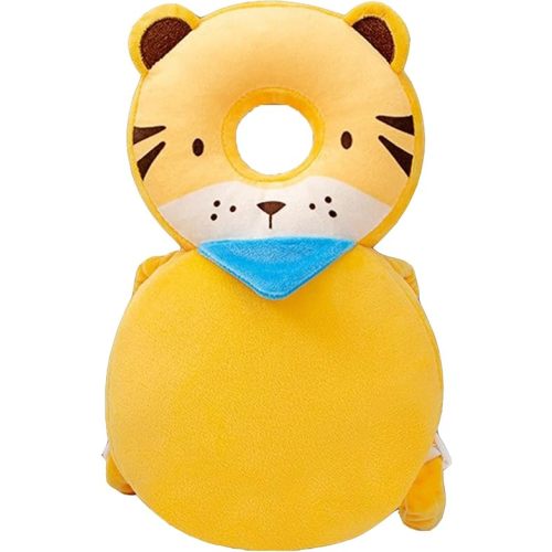 Baby Walker Head Protector Toddler Adjustable Baby Head Protection Backpack Wear Safety Pad (Cute Tiger)