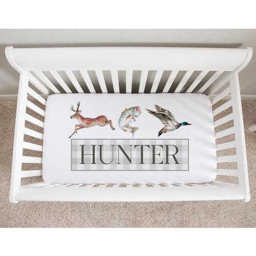 Personalized Hunting Crib Sheets Boy, Mallard Duck Crib Sheets, Baby Boy Bedding Deer, Hunting Nursery Bedding, Duck Hunting Crib Bedding