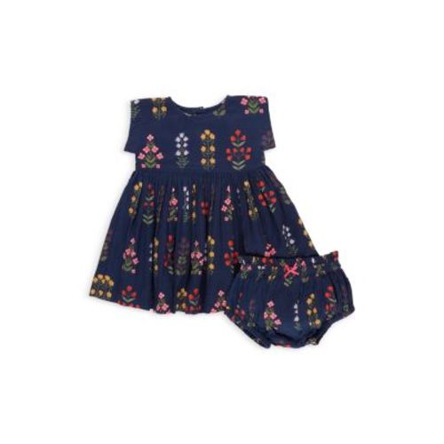 Girls' Marie Cotton Floral Dress & Diaper Cover Set - Baby