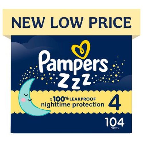 Pampers Swaddlers Overnight Diapers - Size 4 - 104ct