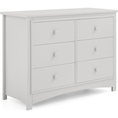 Delta Children Perry 6 Drawer Dresser - Greenguard Gold Certified, Moonstruck Grey