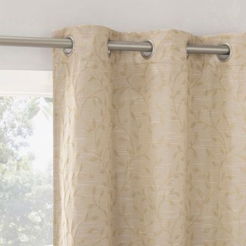 Sun Zero Brinlee Leaf Silhouette 100% Blackout Grommet Curtain Panel