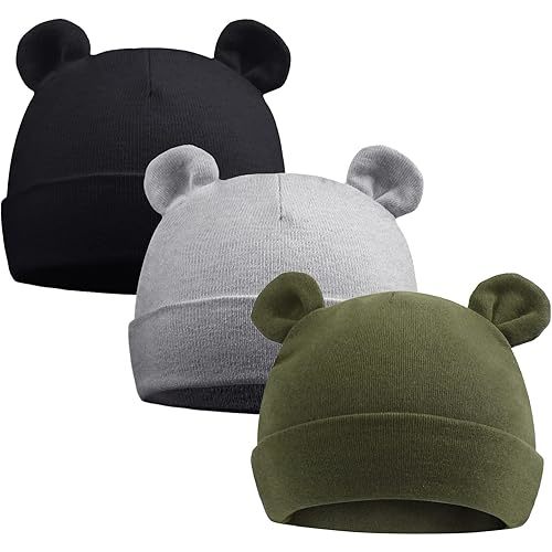 JANGANNSA Baby Newborn Cotton Hat Baby Boys Beanie 0-6Months Infant Girls Hospital Hats