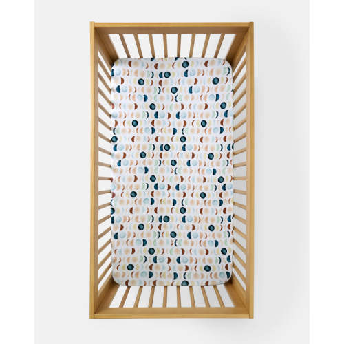 Luna Neutral Fitted Mini Crib Sheet
