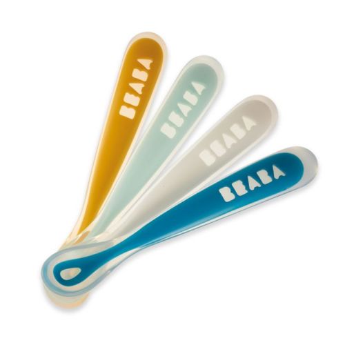 Beaba® First Stage Silicone Baby Spoons (Set of 4) in Peacock