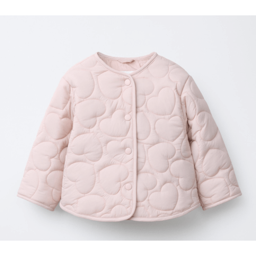 WATER REPELLENT HEART PUFFER JACKET