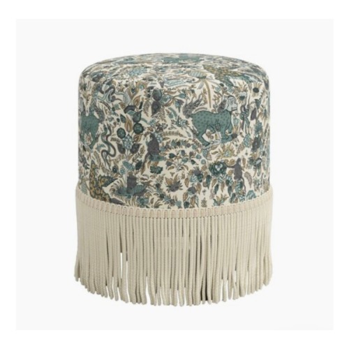 Abigail Fringe Ottoman, Bali Lion | One Kings Lane