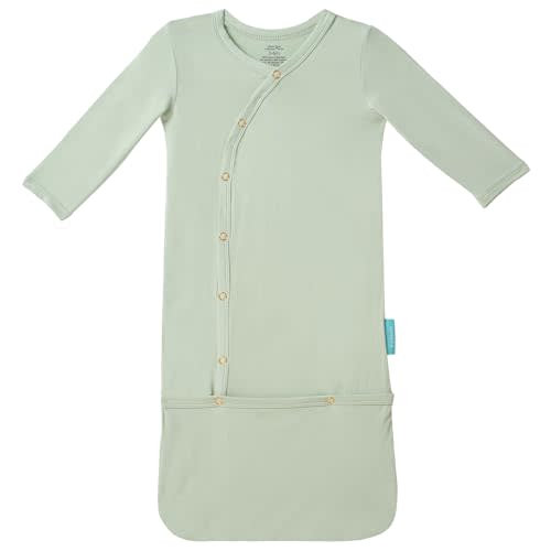 PurComfy Supersoft Baby Sleeper Gowns, Premium Bamboo Viscose Infant Nightgown Sleepers Preemie Newborn Snap Bundler