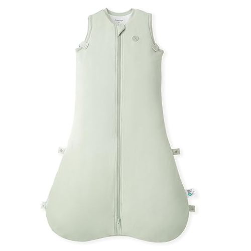 Momcozy Sleep Sack for Baby 0-6 Months, 1.5 TOG Baby Wearable Blanket with Supportive Plush Filling, Two-Way Zipper for Easy Diaper Changes, Snap-Fit Design for Growing Babies, Small, Green