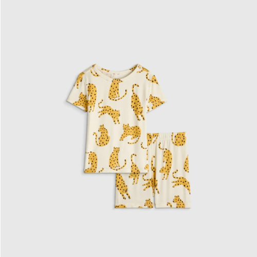 Bamboo Short Sleeve and Shorts Pajama Set - Baby in Jungle Cats