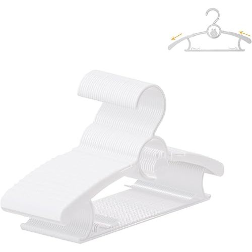 30 Pack Baby Hangers 11"-14" Adjustable Kids Hangers White