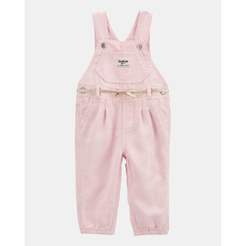 Baby Knit Denim Hickory Stripe Overalls - Pink - OshKosh B'gosh | Carter's