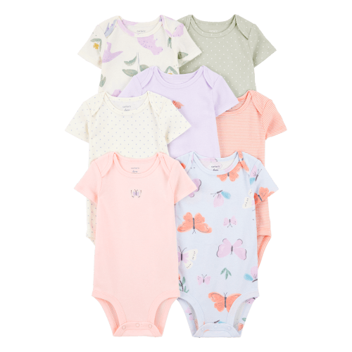 Baby Girl 7- Pack Short-Sleeve Original Bodysuits | Carter’s Oshkosh Canada