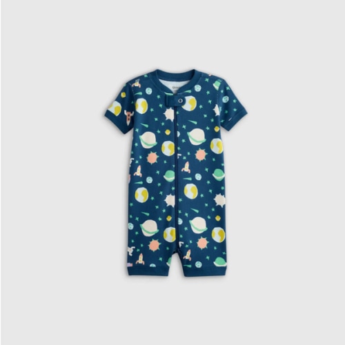 100% Organic Cotton Shortie Onesie Pajama in Planets