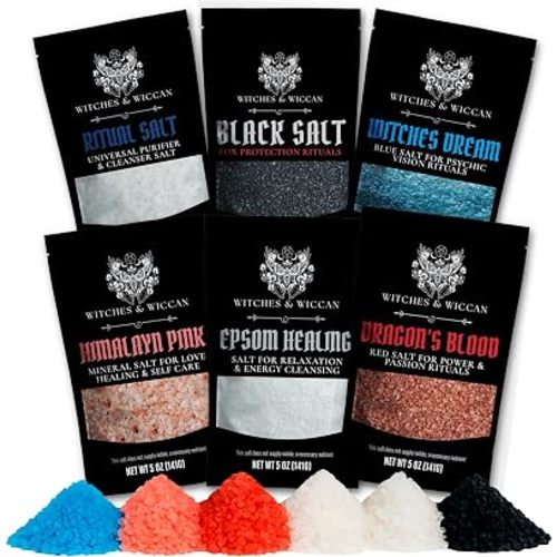 Witches & Wiccan Ritual Salt Starter Collection, Ceremony & Spell Pack