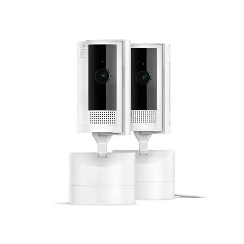 Ring Pan-Tilt Indoor Cam | See all around with 360° pan coverage, HD video, plus Two-Way Talk (2024 release) | 2-Pack, White