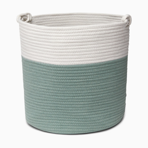 Sprucely Large Rope Basket - Sage, Single