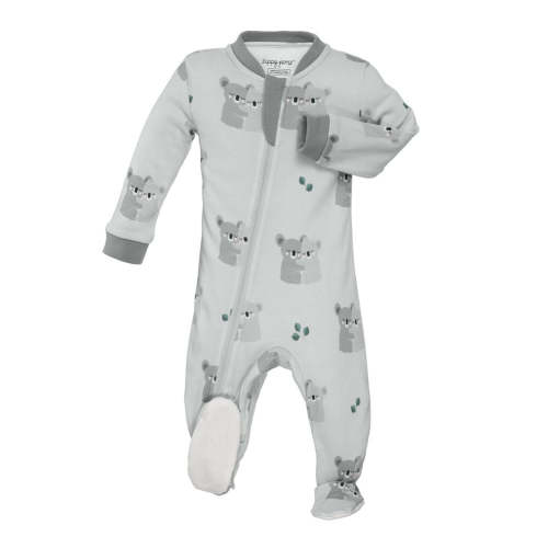ZippyJamz Organic Cotton Footed Sleeper - Koala-fied Cutie (0-3 Months)