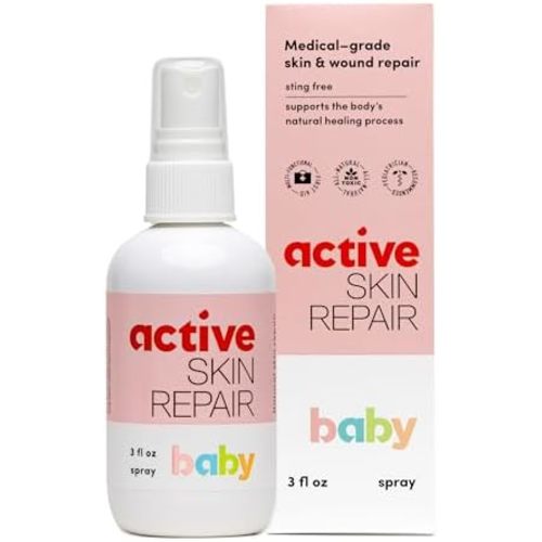 Active Skin Repair Baby First Aid Spray, Medical Grade Hypochlorous, 3 oz