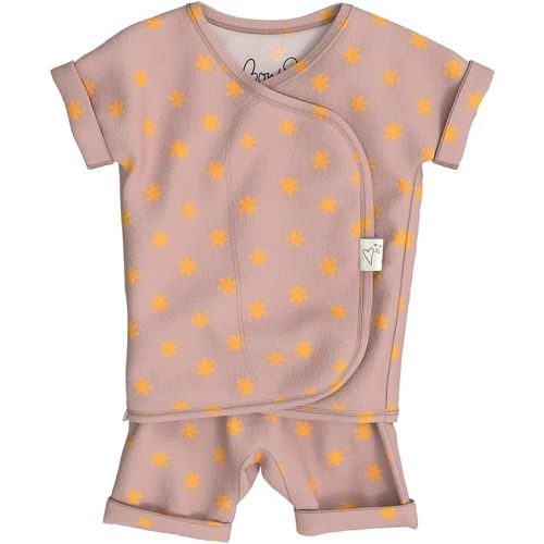 Bonsie Skin to Skin Babywear Romper - Pink Stars Baby Short Sleeve - Galaxy Gleam