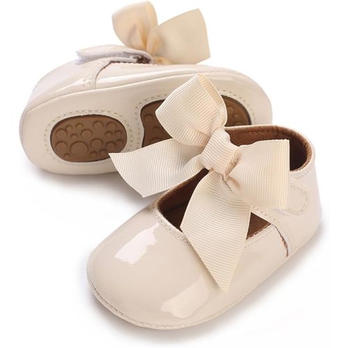 COSANKIM Baby Girls Mary Jane Flats Shoes Anti-Slip Rubber Sole Infant Toddler Princess Wedding Dress Shoes