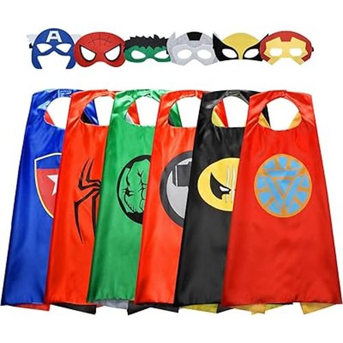 Roko Toys for 3-10 Year Old Boys, Superhero Capes for Kids Dress up Costumes Party Supplies Present Chistmas Gifts Stocking